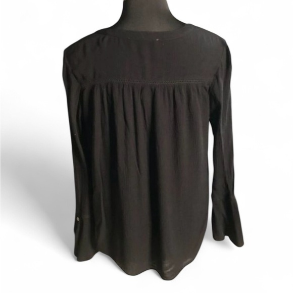 Seven7 Black Top with Grommets Size Small - Picture 6 of 6